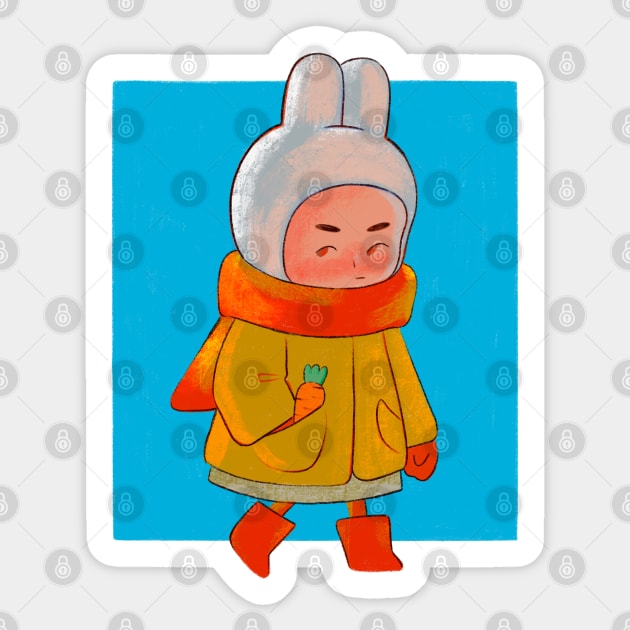 Bunny walk Sticker by badtiimes